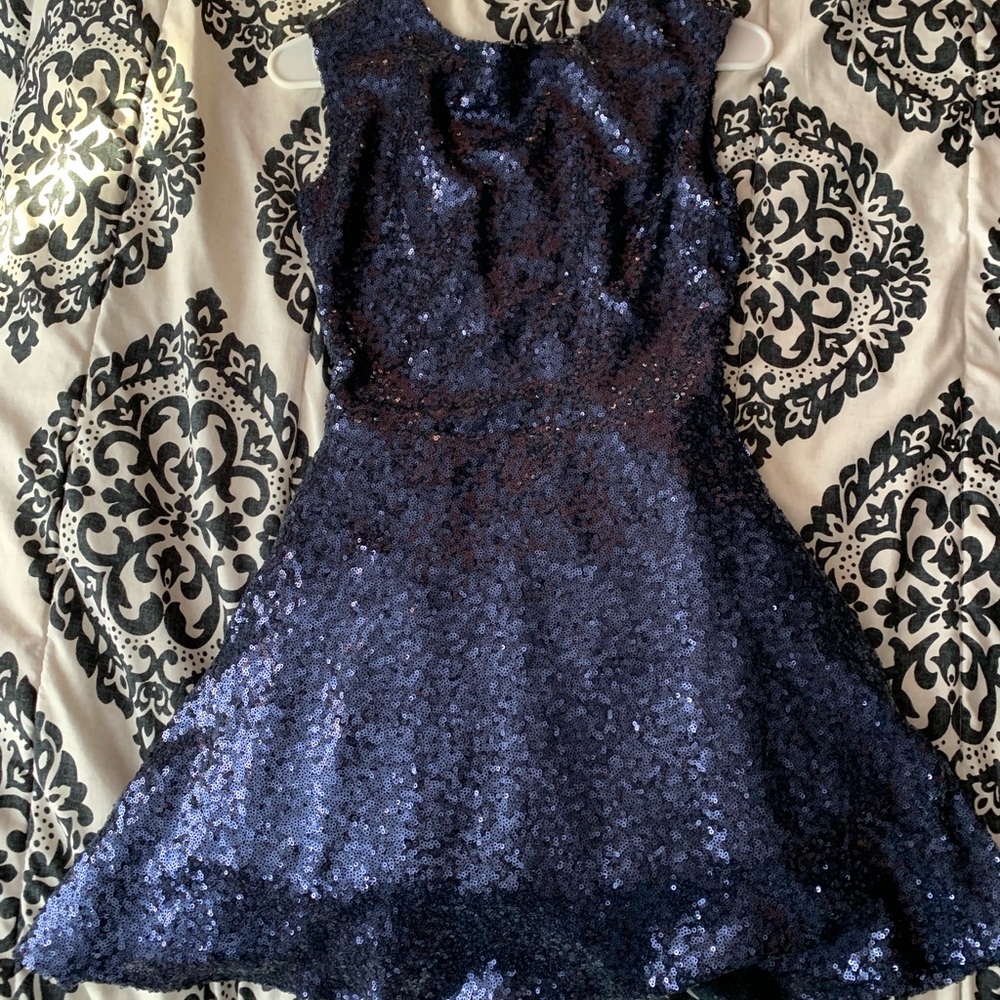 Blue Sequin Dress